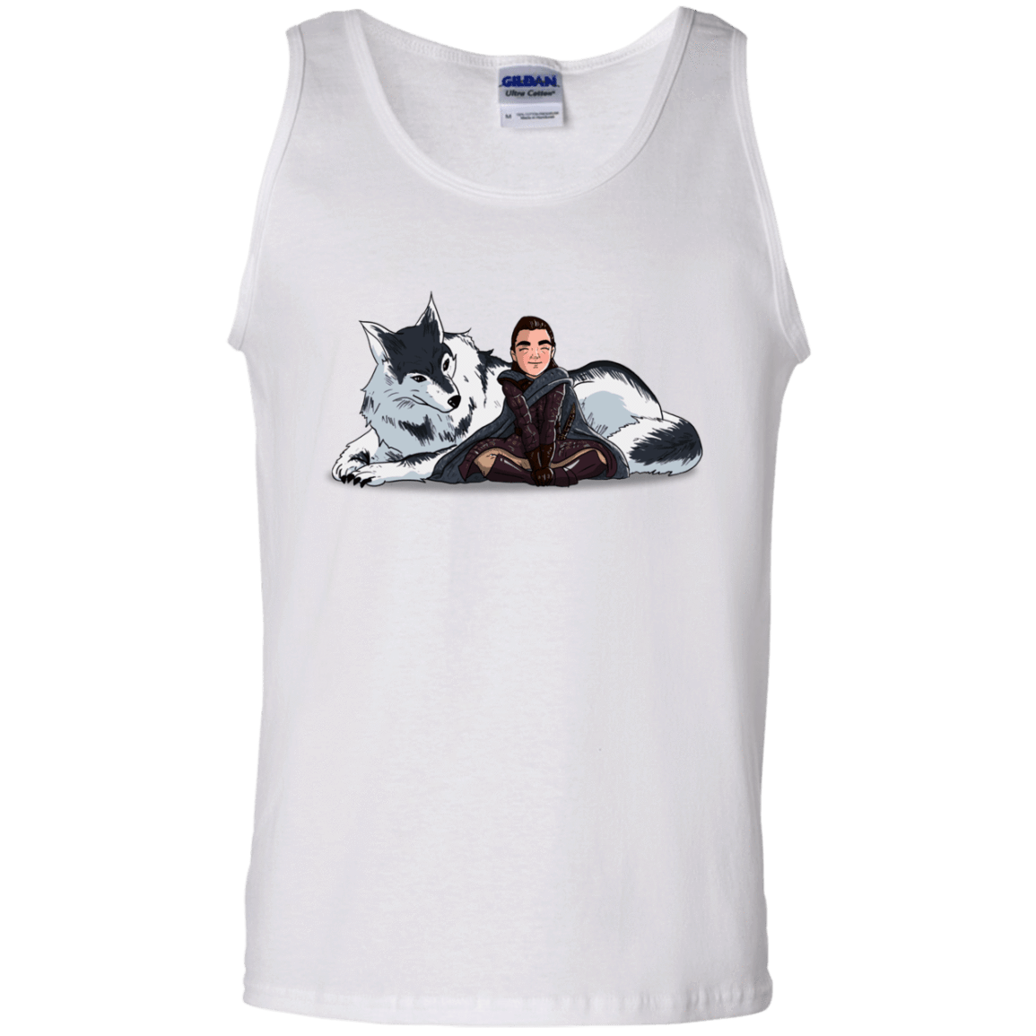 T-Shirts White / S Arya and Nymeria Men's Tank Top