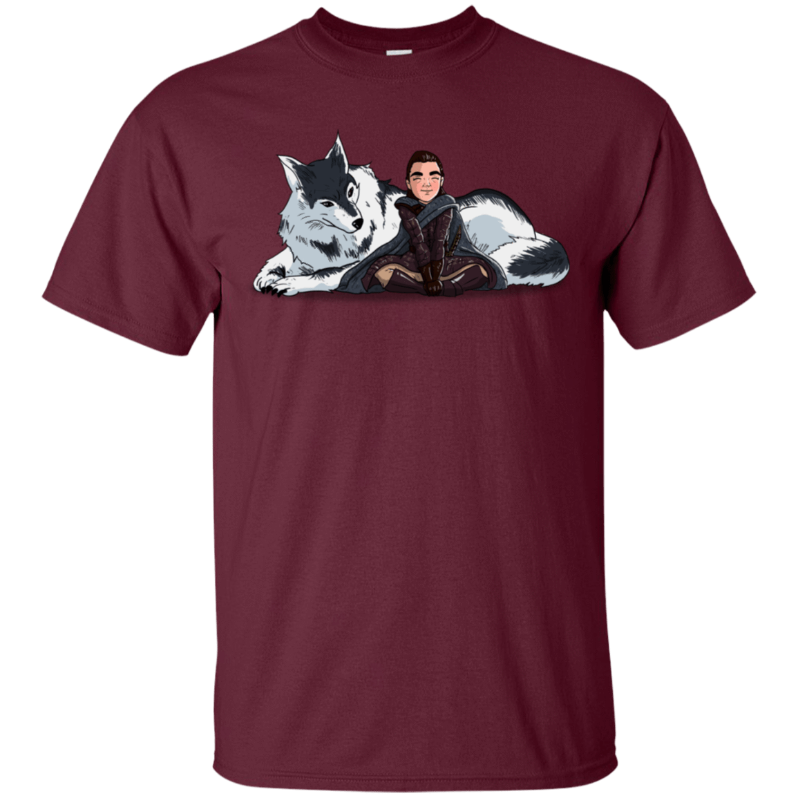 T-Shirts Maroon / S Arya and Nymeria T-Shirt