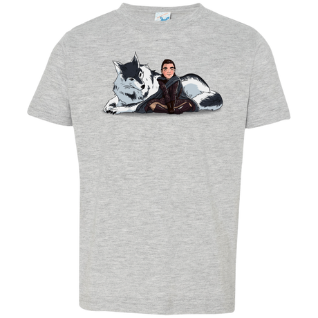 T-Shirts Heather Grey / 2T Arya and Nymeria Toddler Premium T-Shirt