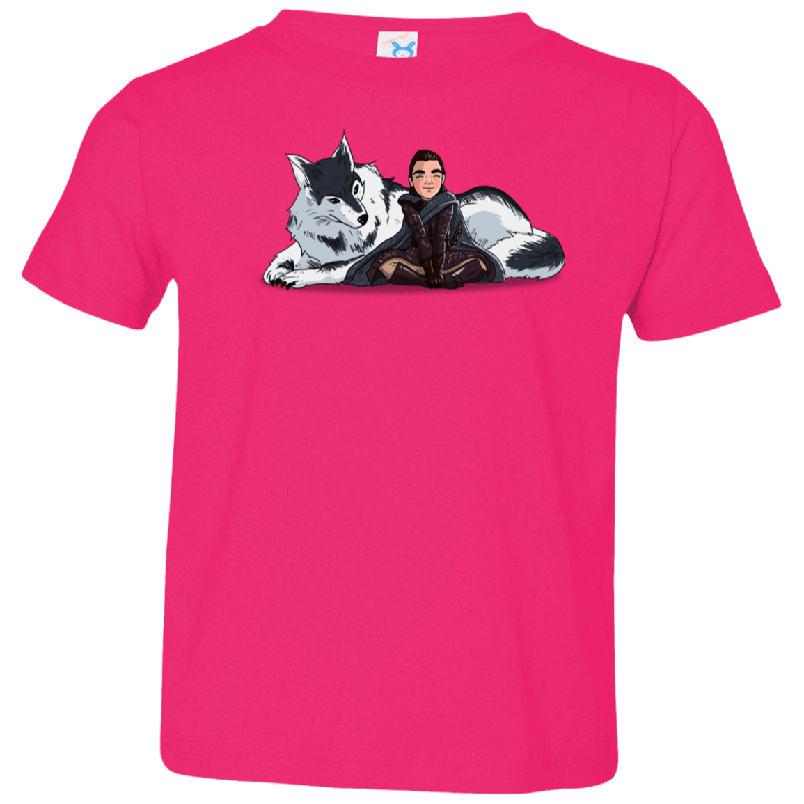 T-Shirts Hot Pink / 2T Arya and Nymeria Toddler Premium T-Shirt