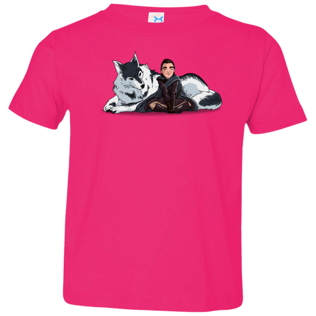 T-Shirts Hot Pink / 2T Arya and Nymeria Toddler Premium T-Shirt