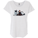 T-Shirts Heather White / X-Small Arya and Nymeria Triblend Dolman Sleeve
