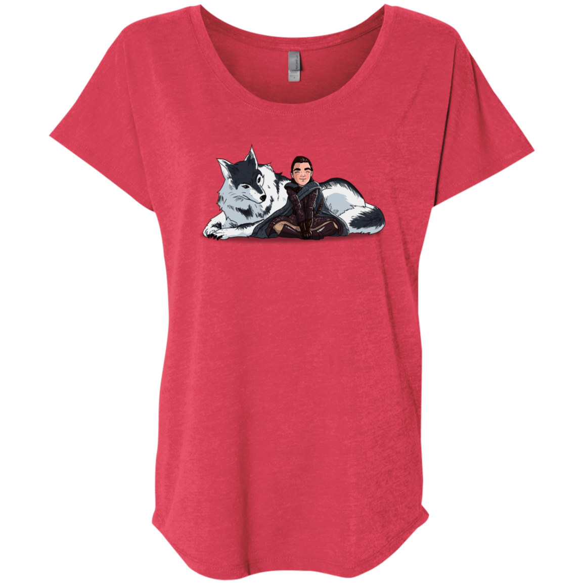 T-Shirts Vintage Red / X-Small Arya and Nymeria Triblend Dolman Sleeve