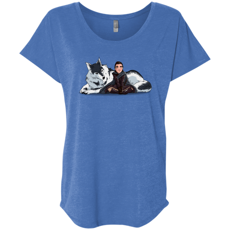 T-Shirts Vintage Royal / X-Small Arya and Nymeria Triblend Dolman Sleeve