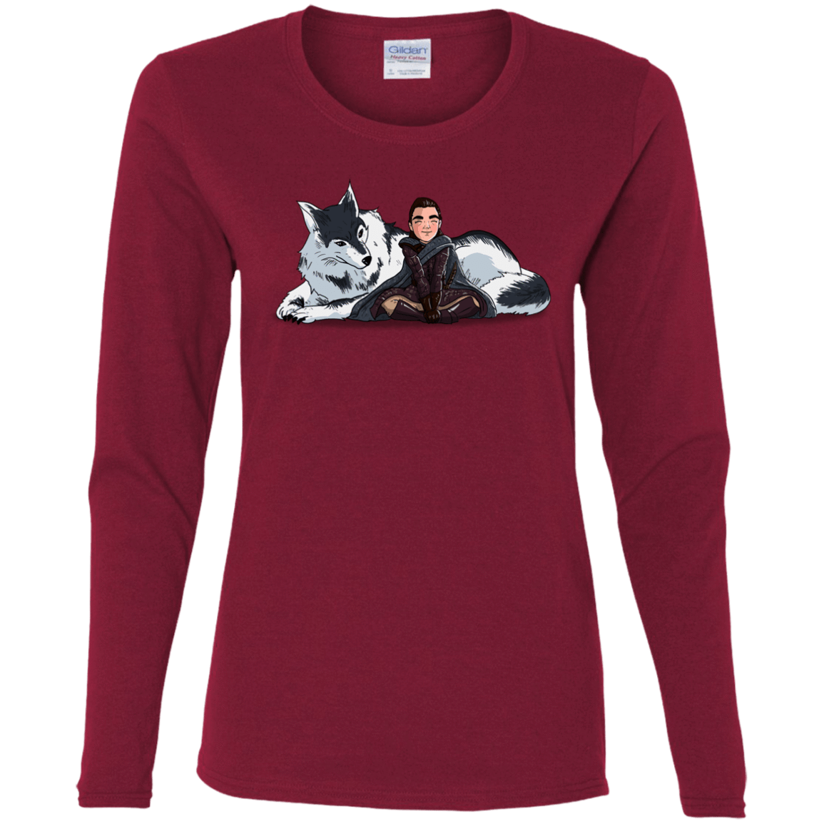 T-Shirts Cardinal / S Arya and Nymeria Women's Long Sleeve T-Shirt