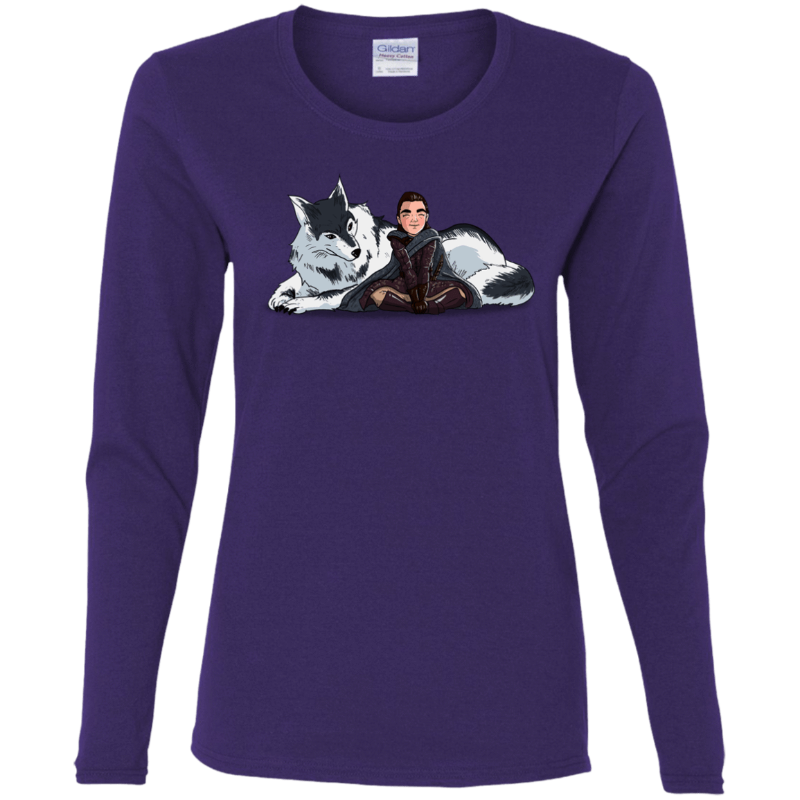 T-Shirts Purple / S Arya and Nymeria Women's Long Sleeve T-Shirt