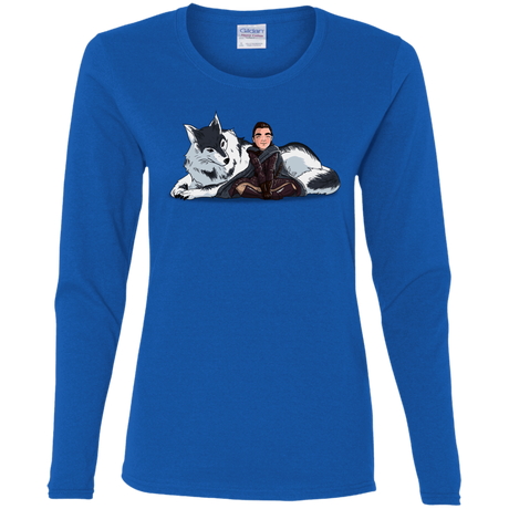 T-Shirts Royal / S Arya and Nymeria Women's Long Sleeve T-Shirt