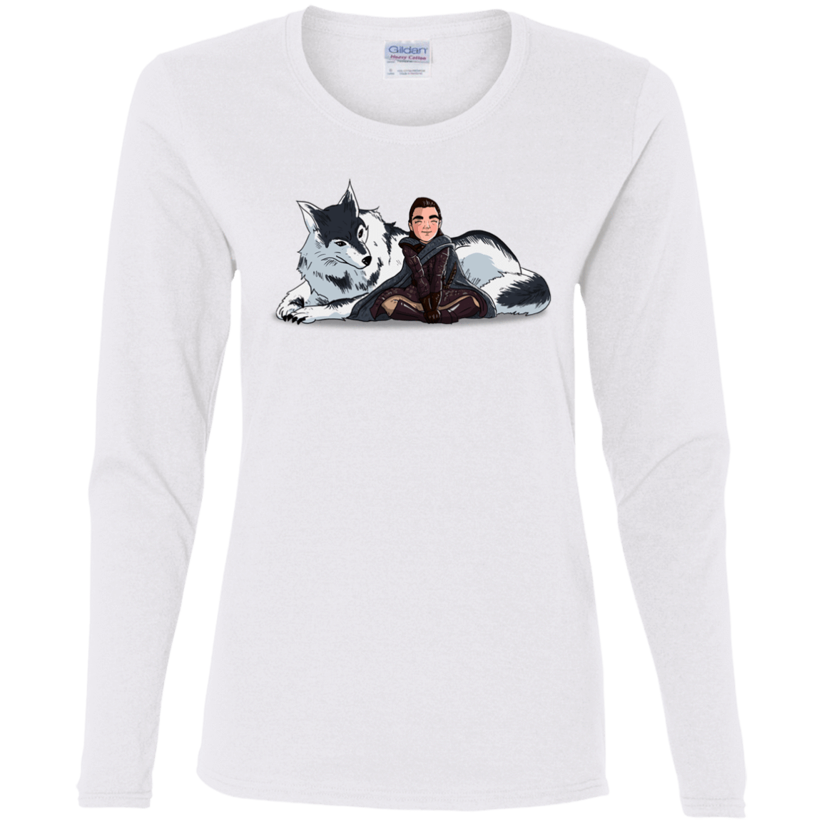 T-Shirts White / S Arya and Nymeria Women's Long Sleeve T-Shirt