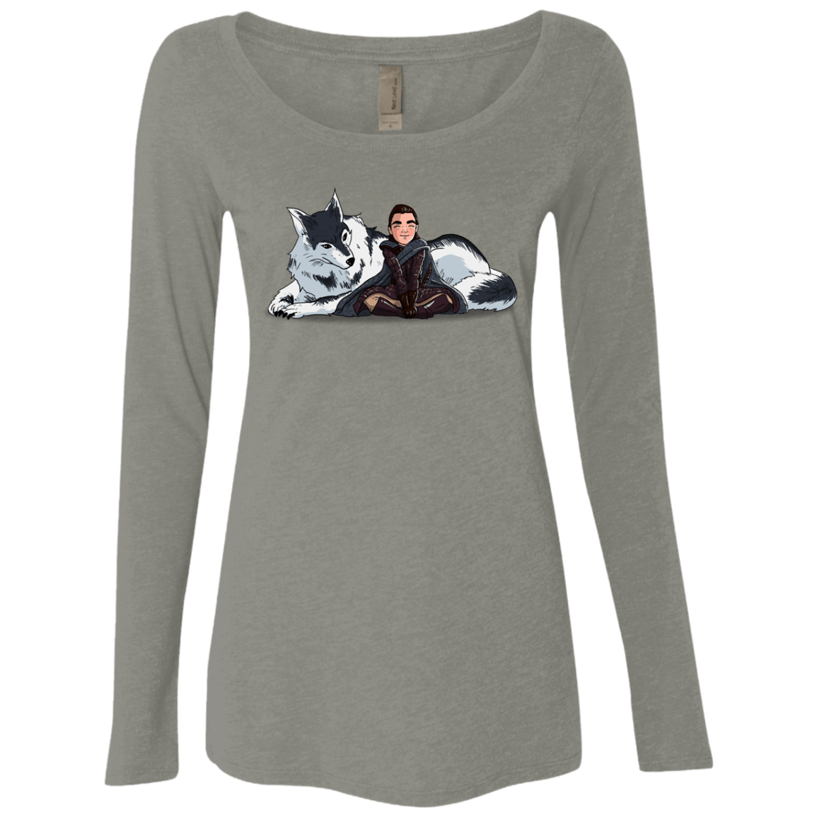T-Shirts Venetian Grey / S Arya and Nymeria Women's Triblend Long Sleeve Shirt