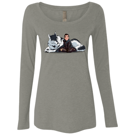 T-Shirts Venetian Grey / S Arya and Nymeria Women's Triblend Long Sleeve Shirt