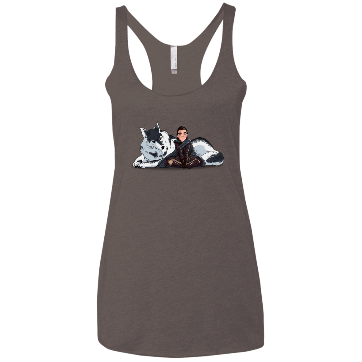 T-Shirts Macchiato / X-Small Arya and Nymeria Women's Triblend Racerback Tank