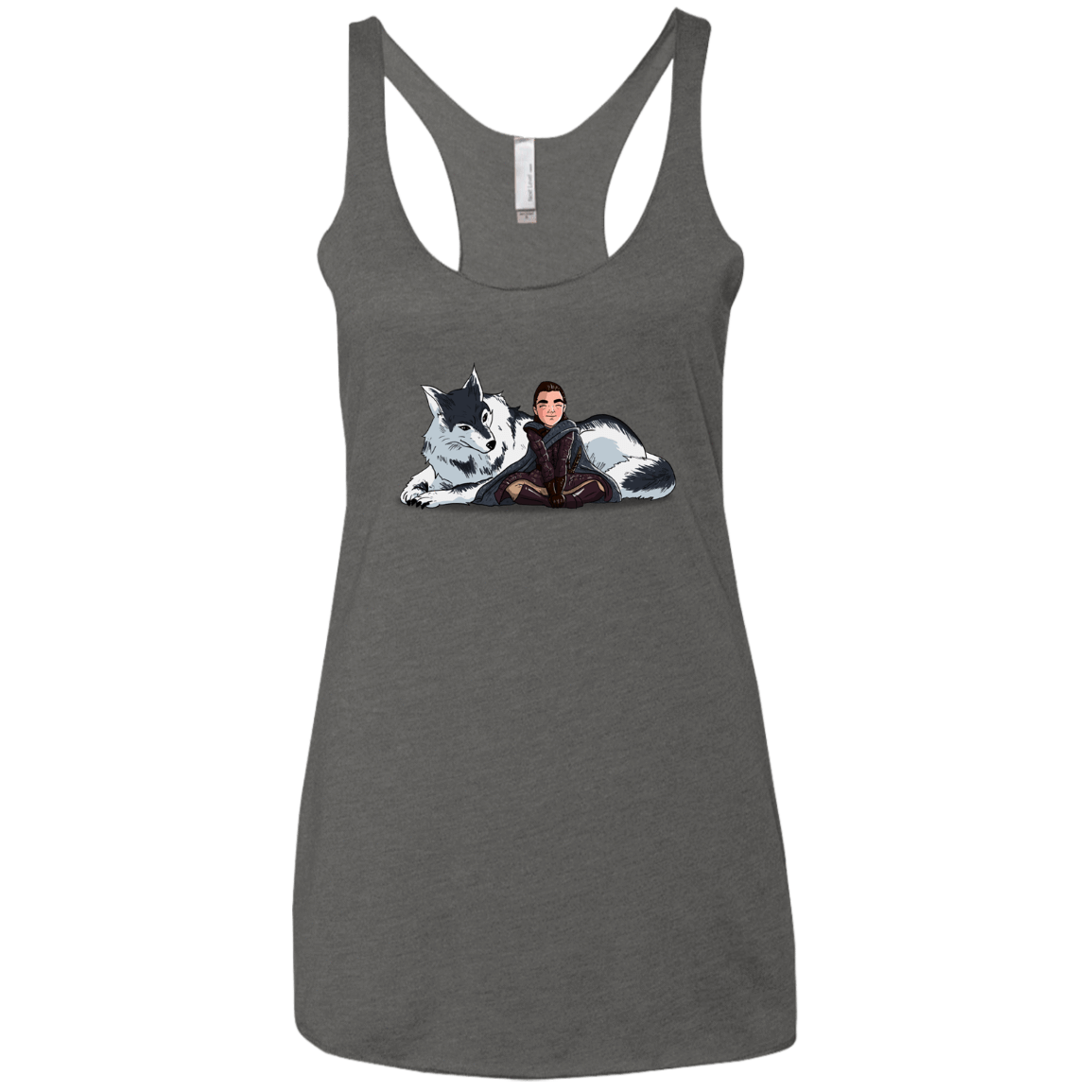 T-Shirts Premium Heather / X-Small Arya and Nymeria Women's Triblend Racerback Tank