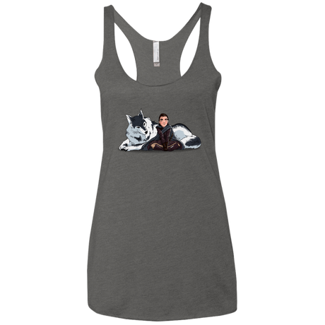 T-Shirts Premium Heather / X-Small Arya and Nymeria Women's Triblend Racerback Tank