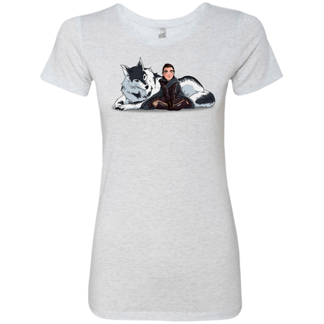 T-Shirts Heather White / S Arya and Nymeria Women's Triblend T-Shirt