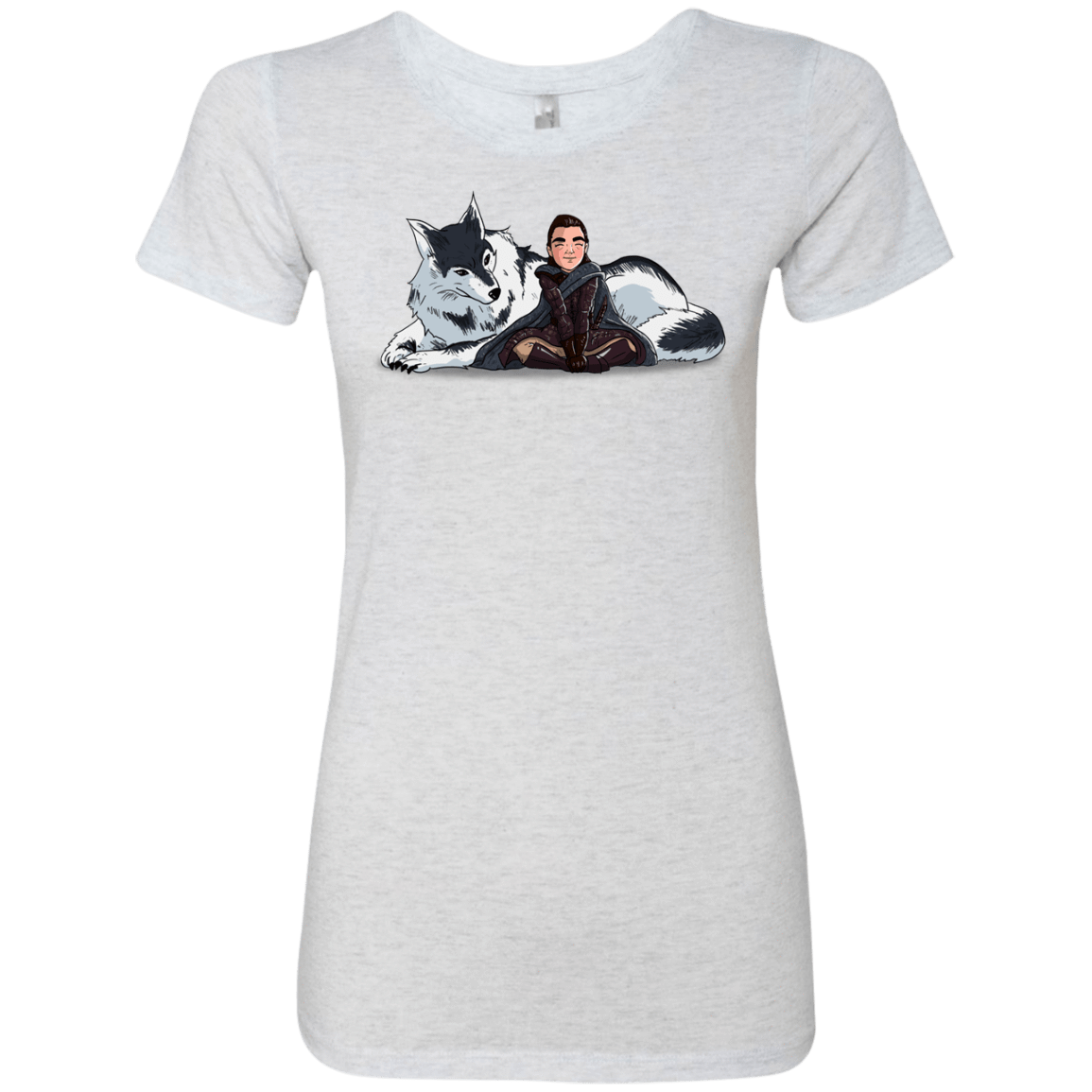 T-Shirts Heather White / S Arya and Nymeria Women's Triblend T-Shirt