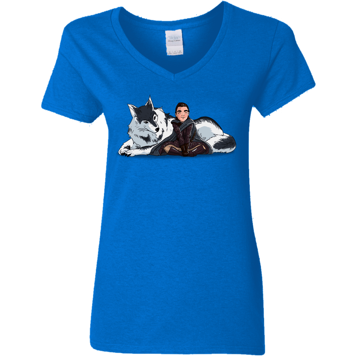 T-Shirts Royal / S Arya and Nymeria Women's V-Neck T-Shirt