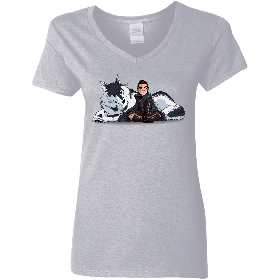 T-Shirts Sport Grey / S Arya and Nymeria Women's V-Neck T-Shirt