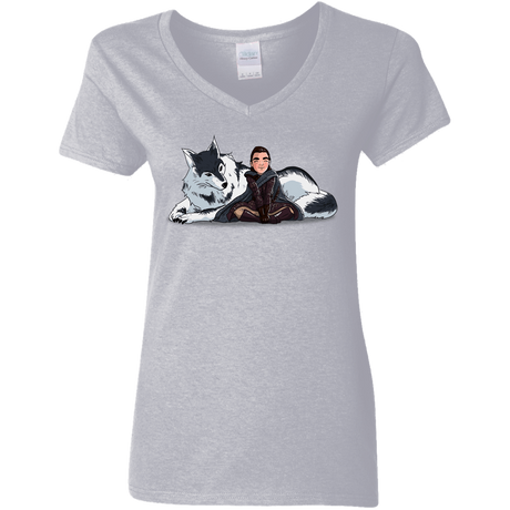 T-Shirts Sport Grey / S Arya and Nymeria Women's V-Neck T-Shirt