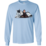 T-Shirts Light Blue / YS Arya and Nymeria Youth Long Sleeve T-Shirt