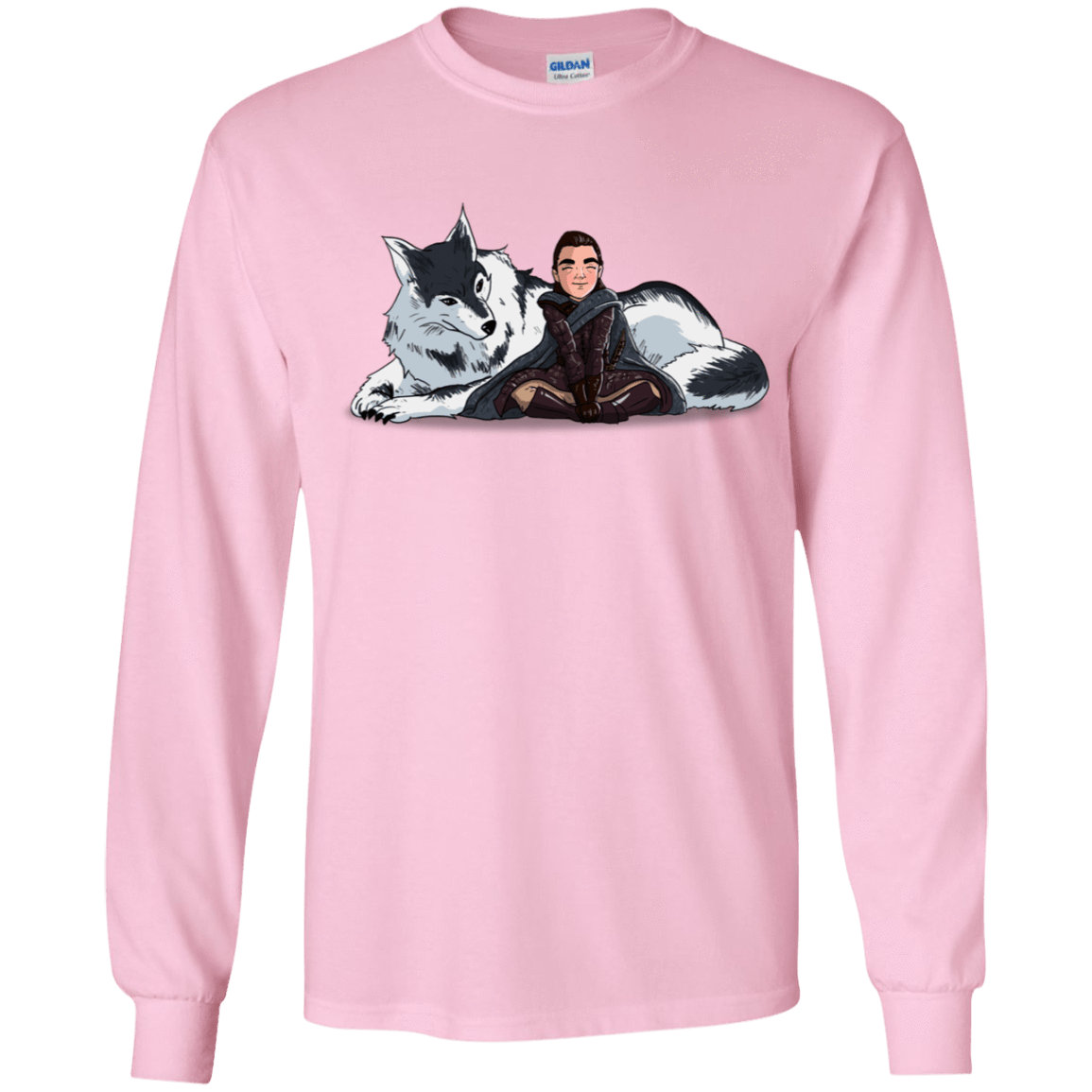 T-Shirts Light Pink / YS Arya and Nymeria Youth Long Sleeve T-Shirt