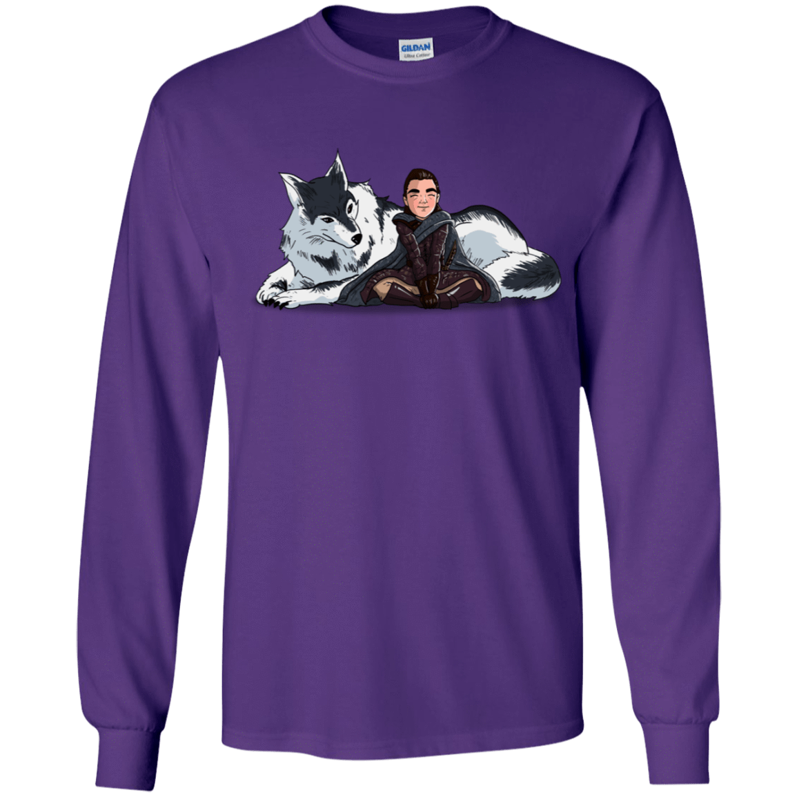 T-Shirts Purple / YS Arya and Nymeria Youth Long Sleeve T-Shirt