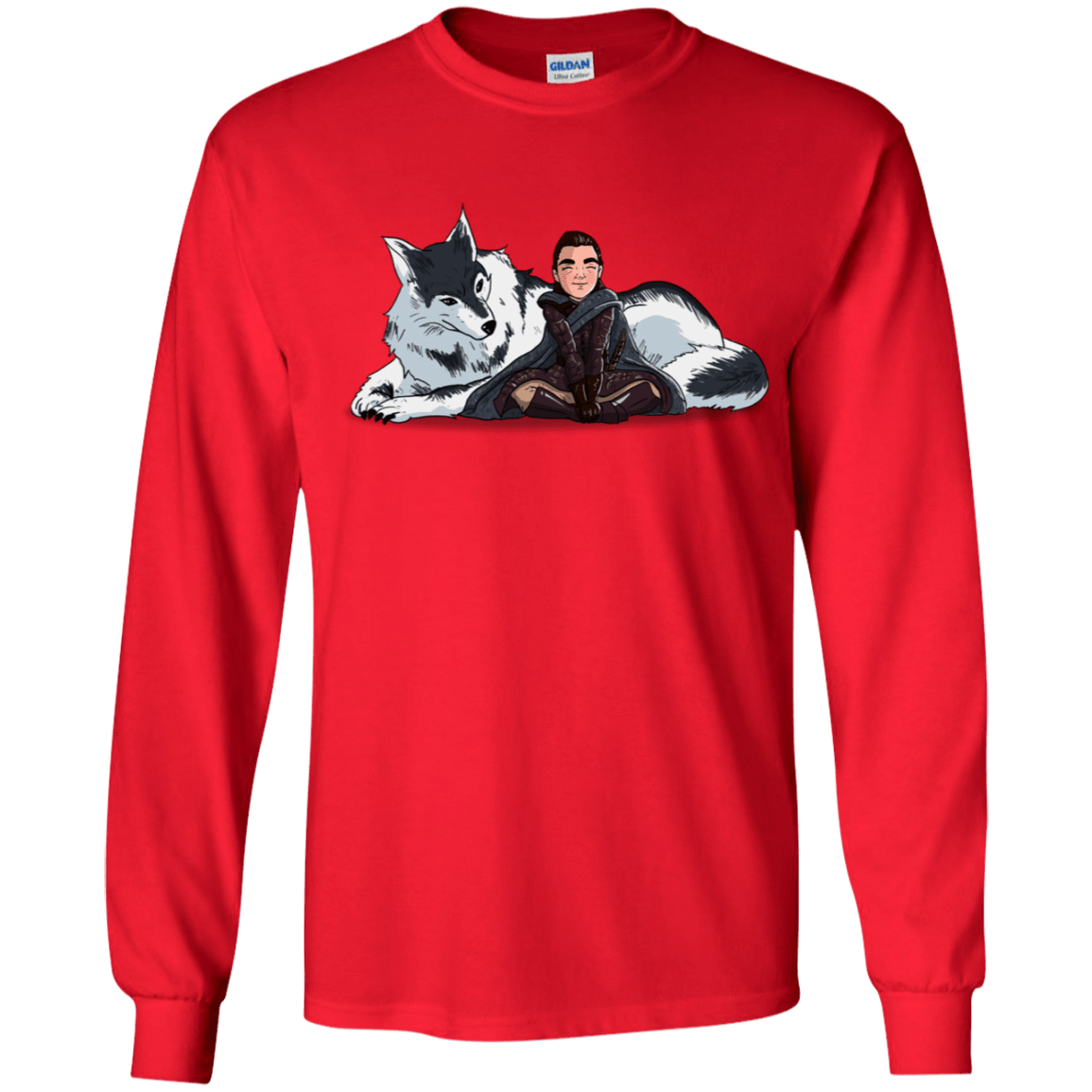 T-Shirts Red / YS Arya and Nymeria Youth Long Sleeve T-Shirt