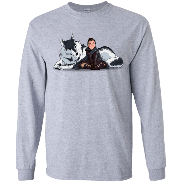 T-Shirts Sport Grey / YS Arya and Nymeria Youth Long Sleeve T-Shirt