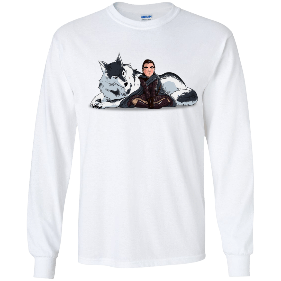 T-Shirts White / YS Arya and Nymeria Youth Long Sleeve T-Shirt