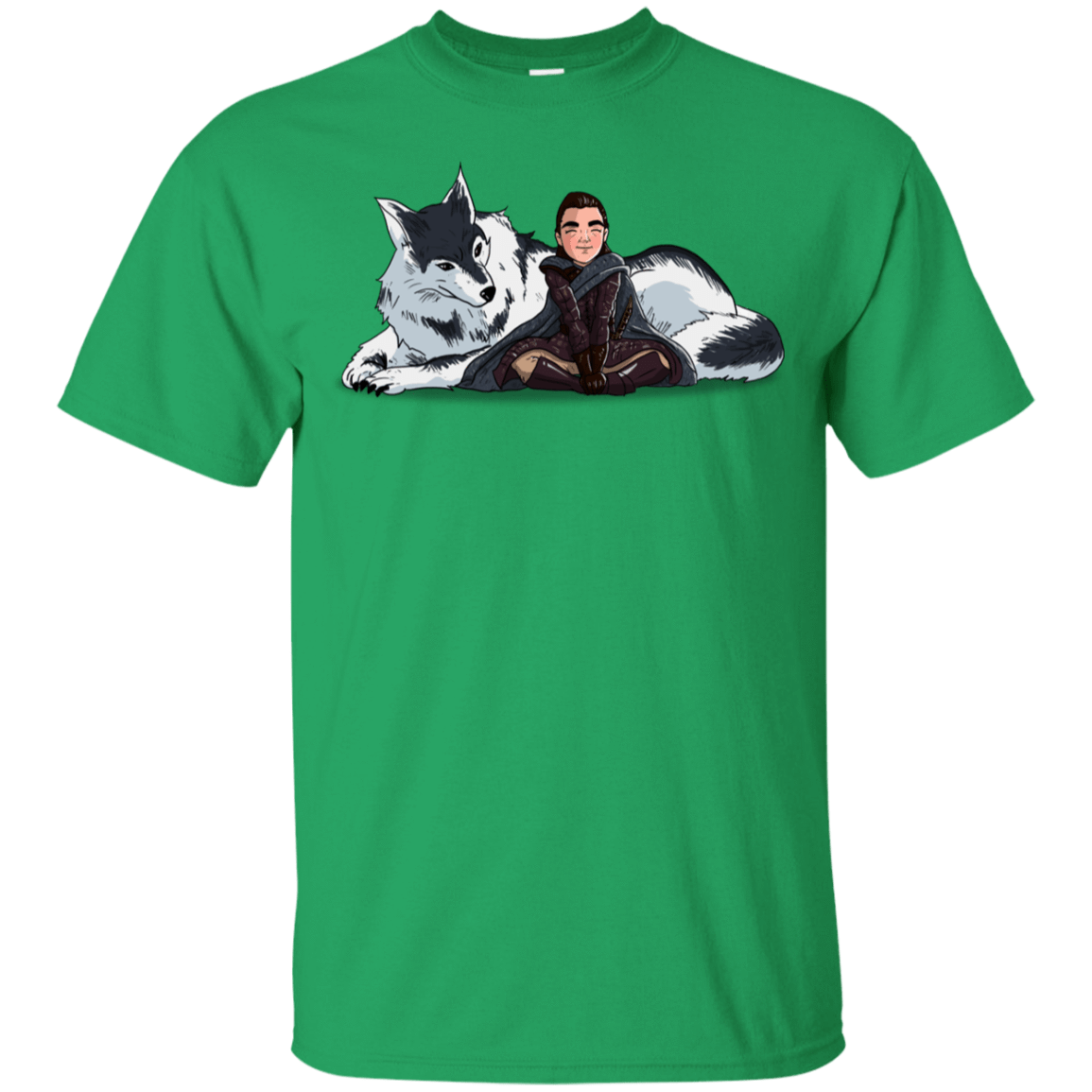 T-Shirts Irish Green / YXS Arya and Nymeria Youth T-Shirt