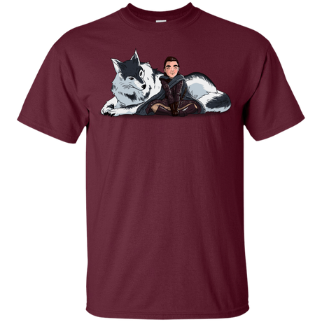 T-Shirts Maroon / YXS Arya and Nymeria Youth T-Shirt