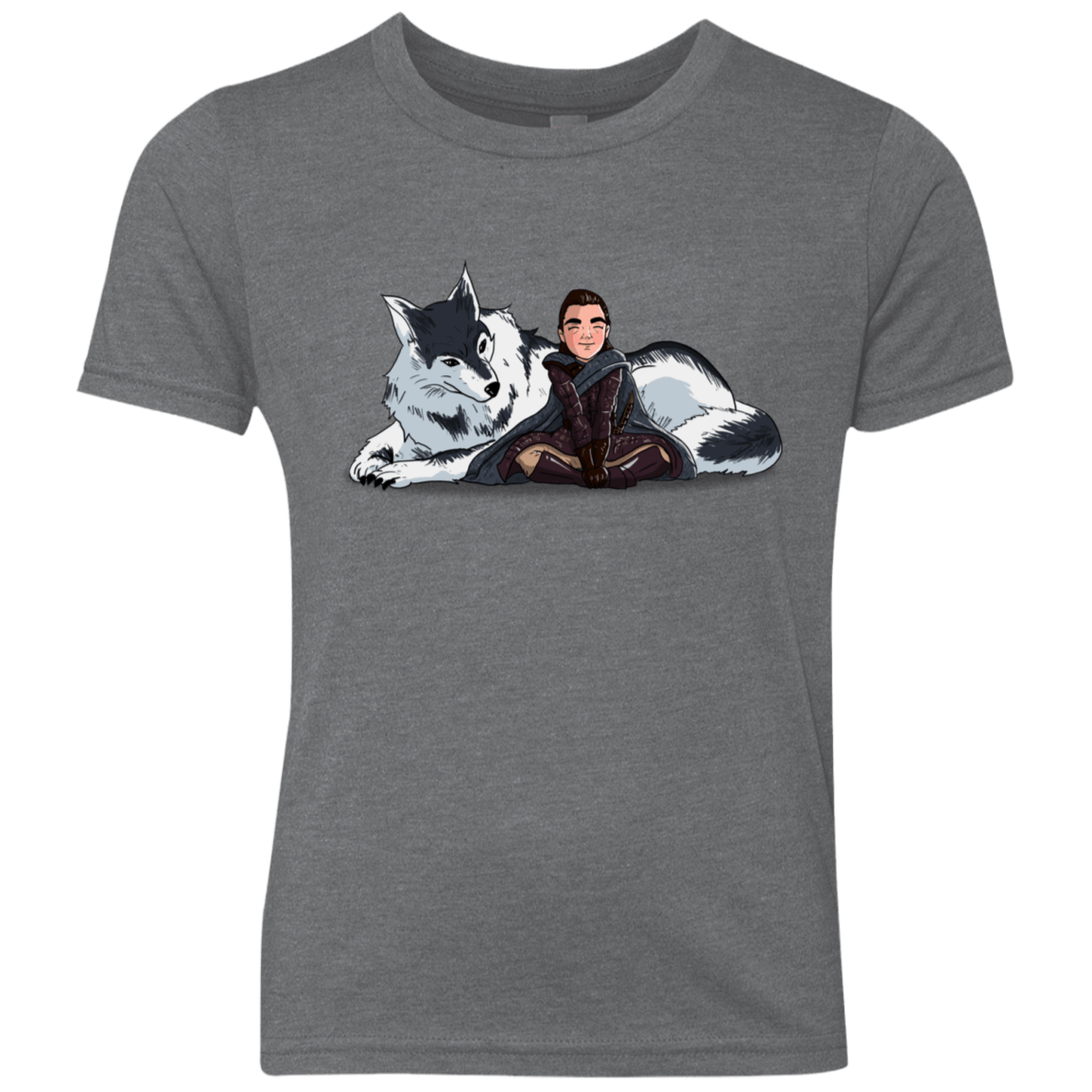 T-Shirts Premium Heather / YXS Arya and Nymeria Youth Triblend T-Shirt