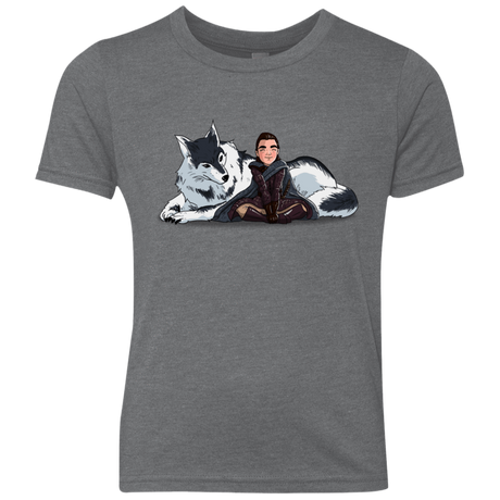 T-Shirts Premium Heather / YXS Arya and Nymeria Youth Triblend T-Shirt