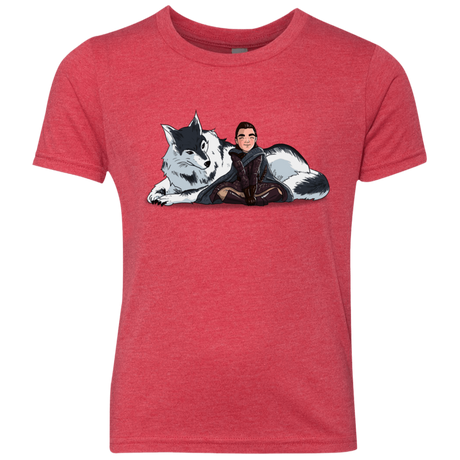 T-Shirts Vintage Red / YXS Arya and Nymeria Youth Triblend T-Shirt