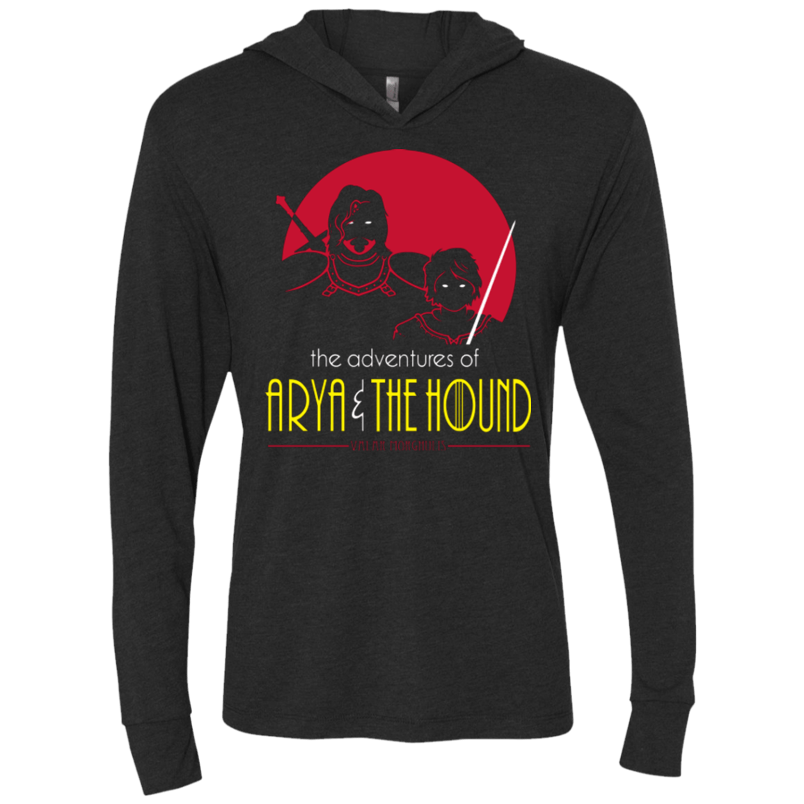 T-Shirts Vintage Black / X-Small Arya & The Hound Triblend Long Sleeve Hoodie Tee