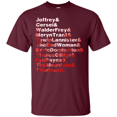 T-Shirts Maroon / Small Aryas Kill List T-Shirt