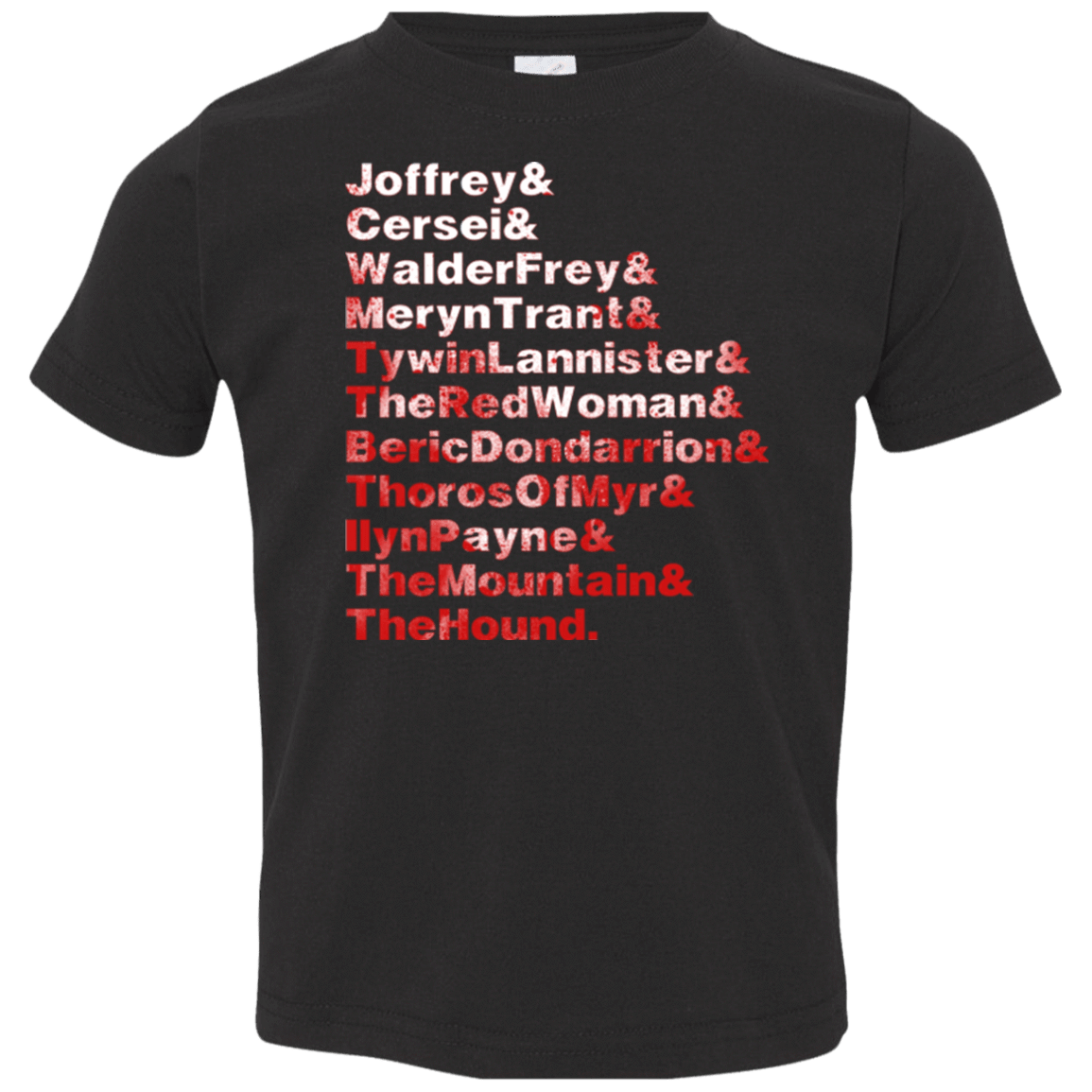 T-Shirts Black / 2T Aryas Kill List Toddler Premium T-Shirt