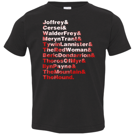 T-Shirts Black / 2T Aryas Kill List Toddler Premium T-Shirt