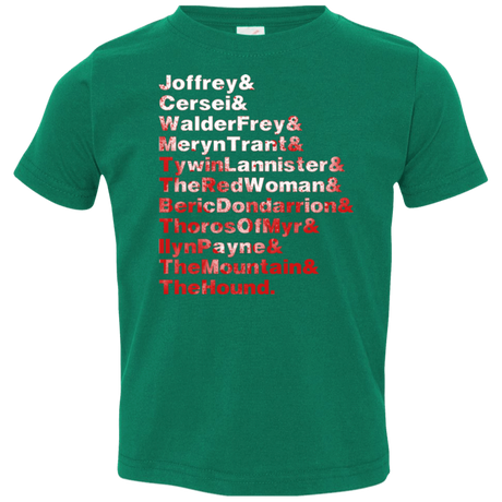 T-Shirts Kelly / 2T Aryas Kill List Toddler Premium T-Shirt