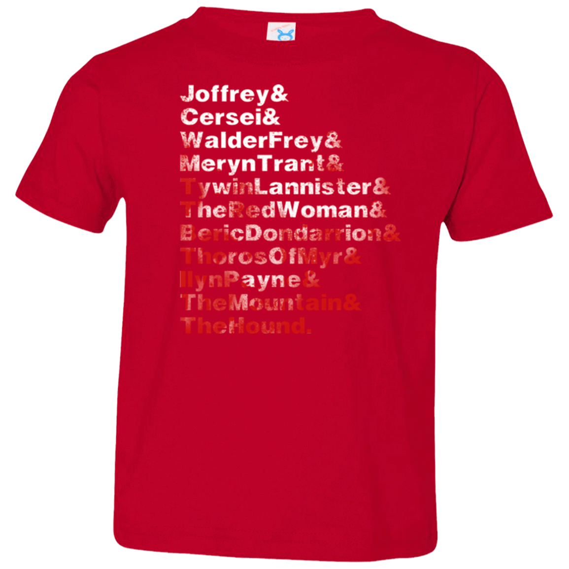 T-Shirts Red / 2T Aryas Kill List Toddler Premium T-Shirt