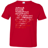T-Shirts Red / 2T Aryas Kill List Toddler Premium T-Shirt