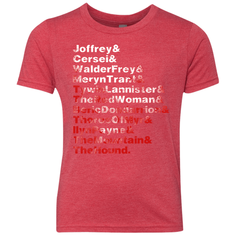 T-Shirts Vintage Red / YXS Aryas Kill List Youth Triblend T-Shirt