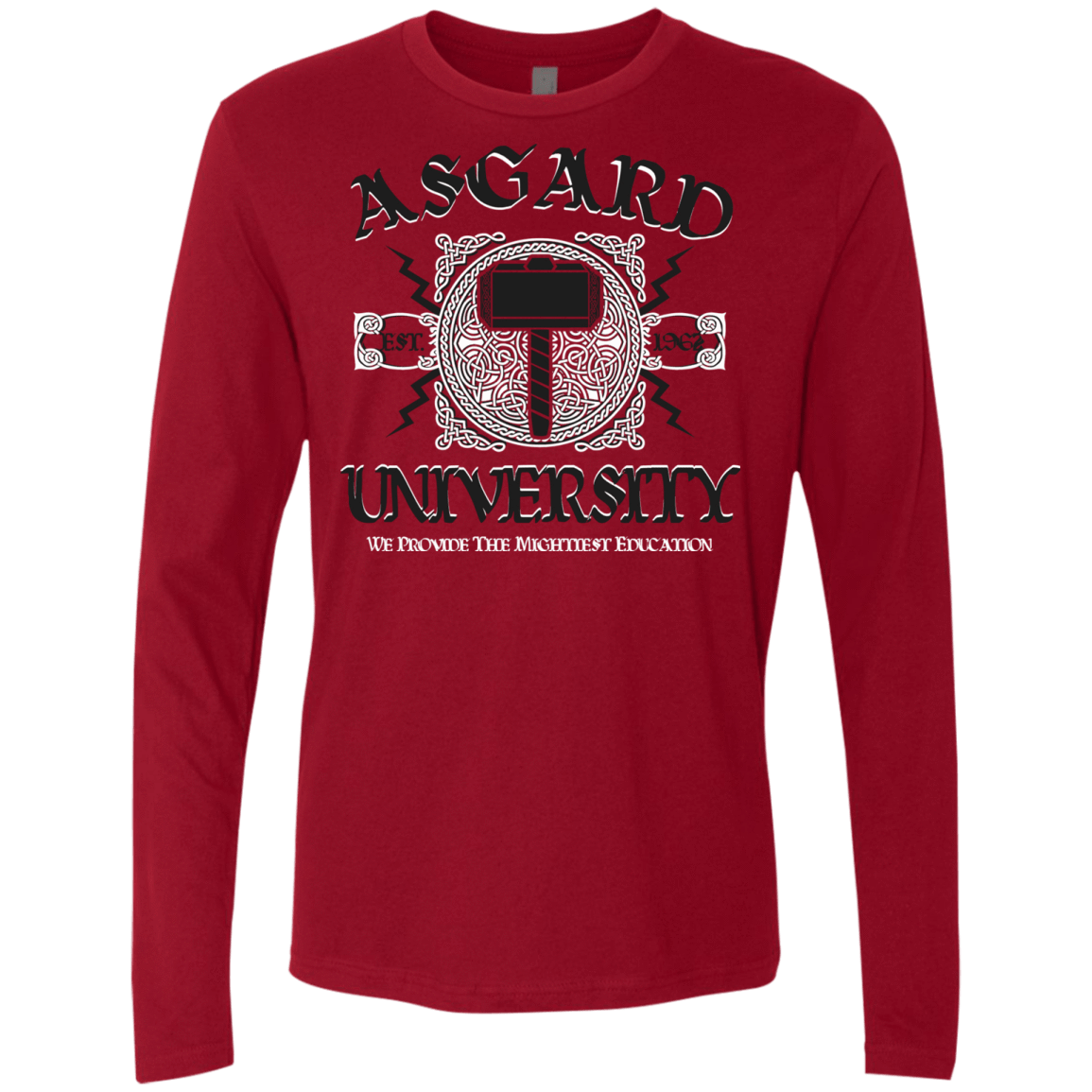 T-Shirts Cardinal / Small Asgard University Men's Premium Long Sleeve