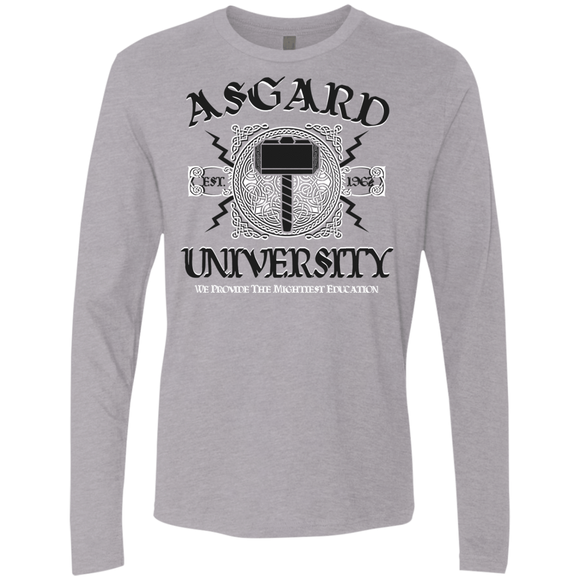 T-Shirts Heather Grey / Small Asgard University Men's Premium Long Sleeve