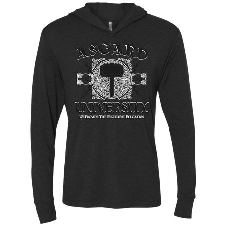 T-Shirts Vintage Black / X-Small Asgard University Triblend Long Sleeve Hoodie Tee
