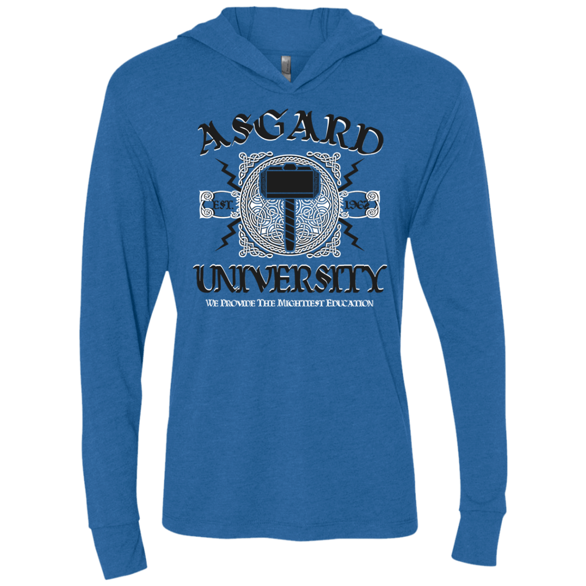 T-Shirts Vintage Royal / X-Small Asgard University Triblend Long Sleeve Hoodie Tee