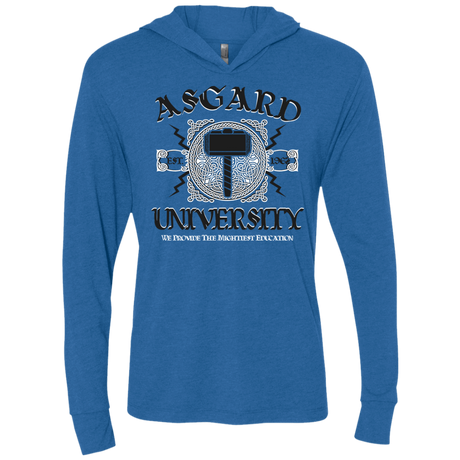 T-Shirts Vintage Royal / X-Small Asgard University Triblend Long Sleeve Hoodie Tee