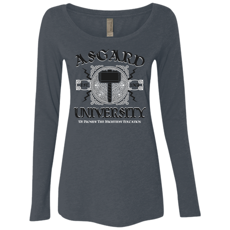 T-Shirts Vintage Navy / Small Asgard University Women's Triblend Long Sleeve Shirt