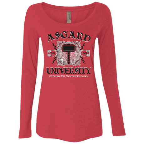T-Shirts Vintage Red / Small Asgard University Women's Triblend Long Sleeve Shirt