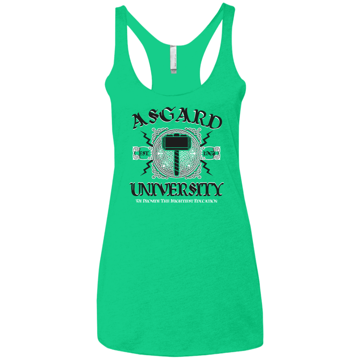 T-Shirts Envy / X-Small Asgard University Women's Triblend Racerback Tank