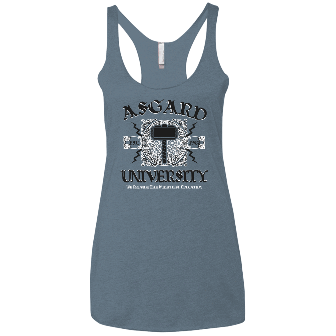 T-Shirts Indigo / X-Small Asgard University Women's Triblend Racerback Tank